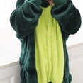 thumbnail image 4 of Pijama de una pieza de dinosaurio para adultos y niños de franela Pijama de una pieza de dinosaurio para padres e hijos Disfraz de hogar, 4 of 6