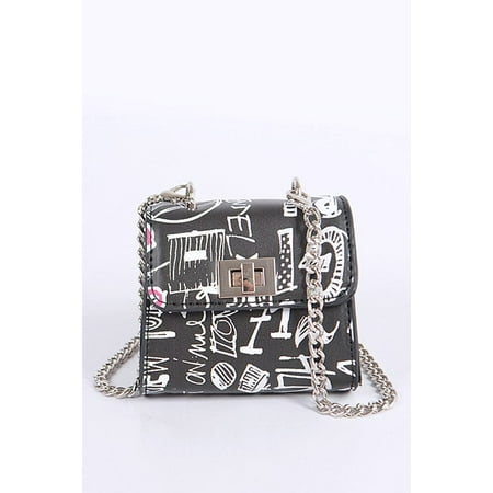 FASHNZFAB Petite Mini Graffiti Swing Bag