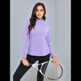 thumbnail image 4 of Sudadera Deportiva de Larga con Cremallera de 1/4 y Protección Solar UPF 50+ para Mujer, de Secado Rápido, para Hacer Ejercicio y Senderismo. Violeta S, 4 of 9