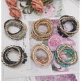 thumbnail image 3 of Nvzi Pulseras de cuentas apilables bohemias Pulseras de cuentas elásticas multicolores Pulsera ajustable de cuentas en capas Pulseras elásticas (azul), 3 of 4
