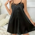 thumbnail image 6 of Xysaqa Womens Lingerie Satin Nightgown Flowy Mini Slip Chemise Short Nightwear Nightdress Hollow Out Lace Sleepwear Dress Summer Savings, 6 of 6