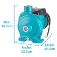 thumbnail image 5 of Bomba Centrífuga de Hierro Fundido IUSA 1.5 HP azul 127 V 60 Hz, 5 of 5