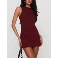 thumbnail image 2 of Women Elegant Solid Spaghetti Strap Mini Dress, Fashion Hollow Circle Detail Vest Dress, Chic Spring Summer Outfit for Daily Outings and Casual Social Occasions, 2 of 8
