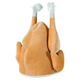 thumbnail image 2 of CUIYUAN Unisex Plush Turkey Hat Roasted Thanksgiving Dinner Party Supplies Themed Holiday Accessories Dress-Up Cap Novelty Headwear Soft Plush Turkey Shaped Design Caps A, 2 of 4