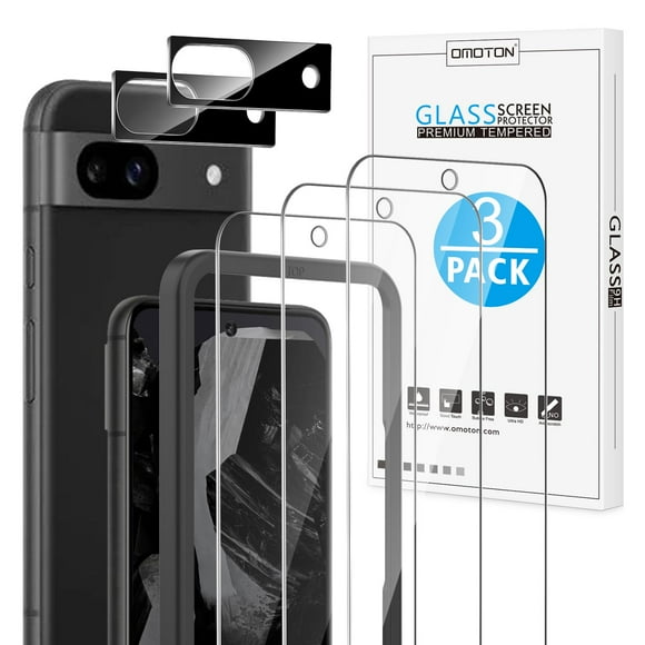 Protector de pantalla OMOTON 3+2 Pack para Google Pixel 8a