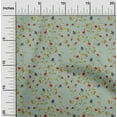 thumbnail image 1 of oneOone Cotton Cambric Dusty Green Fabric Flower & Leaves Watercolor Sewing Craft Projects Fabric Prints By Yard 56 Inch Wide, 1 of 4