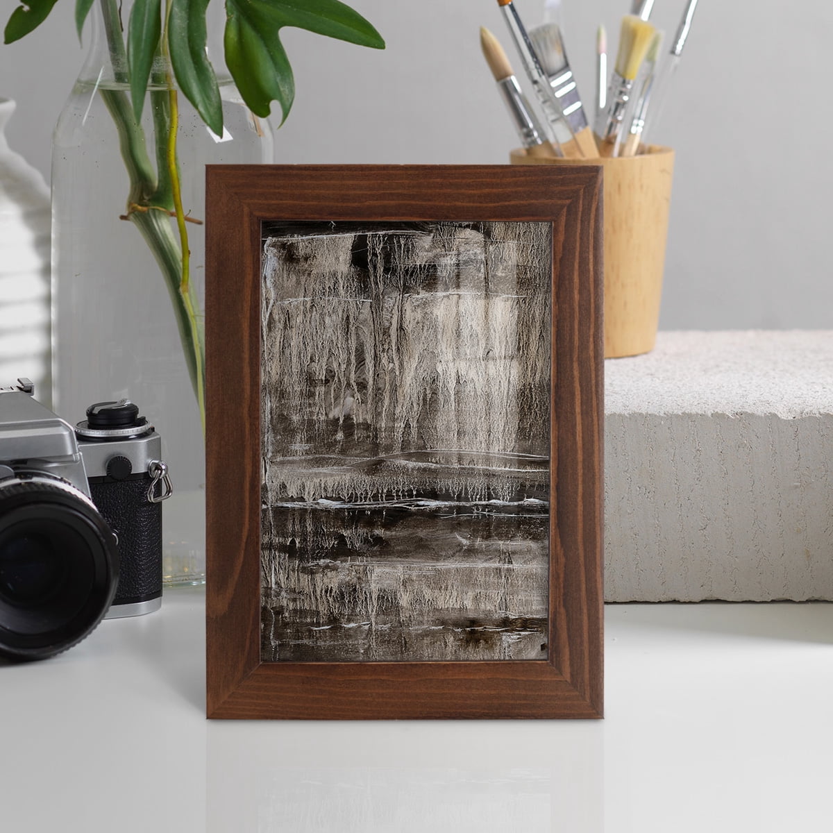 Continuum III -Framed Print w/glass-Chestnut