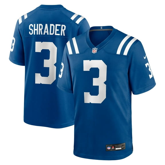 Men's Nike Spencer Shrader Royal Indianapolis Colts Team Game Jersey