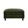 thumbnail image 4 of Newest Green Chenille Ottoman with Detachable Ruffles Skirt, 2-in-1 Modern Footrest & Modular Stool, 4 of 5