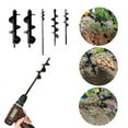 thumbnail image 3 of Garden Auger, Hex Handle Stainless Steel, Deep Plough Digging, Flower Growing Shrub Tool(diameter: 8cm Length: 30cm), 3 of 4