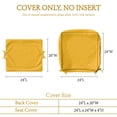 thumbnail image 5 of Pakunoda 4 Set of Waterproof Outdoor Deep Seat Cushion Replacement Slipcovers, 24" X 24" Patio Furniture Cushion Covers, Outdoor Cushion Covers with Zipper for Patio Furniture, Yellow, 5 of 7