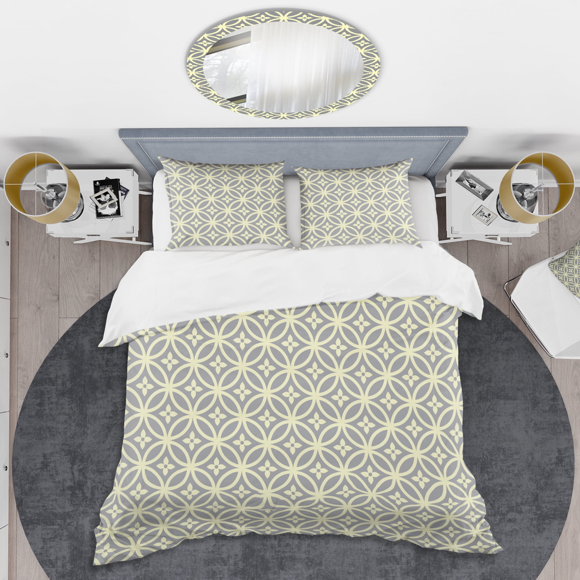 Designart 'Retro Ornamental Pattern II' Mid-Century Modern Duvet Cover Set