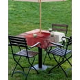 thumbnail image 4 of Hokiten Outdoor Tablecloths with Umbrella Hole & Zipper, Red Ombre 54x54 Inch Square Tablecloths, Retro Farmhouse Abstract Mottled Texture Art Waterproof Table Cloth, Patio/Pool/Picnic Table Covers, 4 of 7
