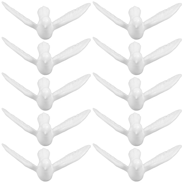 Miangastore 12 Pcs Jouets de Simulation de Pigeon Ornements de Maison de Poupée Mini Décor Modèles de Pigeon Miniatures