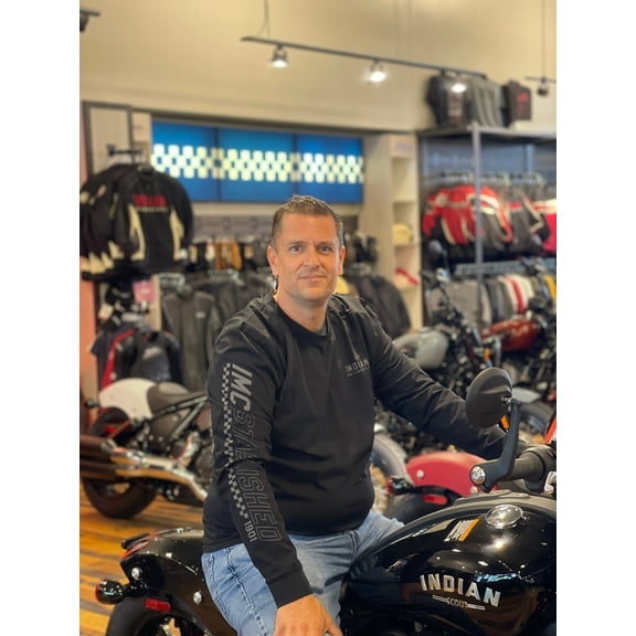 Indian Motorcycle Men's IMC 1901 Sleeve Print Long Sleeve Tee, Black | 2864928