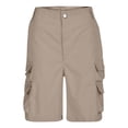 thumbnail image 7 of Men's Workwear Multi Pocket Shorts, Cargo Trousers, Loose Straight Leg Casual, Lightweight Breathable Quick Dry, for Hiking Outdoor Travel Fishing, Everyday | AKLJWH,Beige L, 7 of 7
