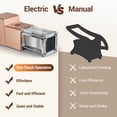 thumbnail image 6 of Sopito Electric Potato Cutter, Stainless Steel French Fry Cutter with 3 Blades-1/2in & 3/8in &1/4in Great for Potatoes Cucumbers Carrots,Rose Gold, 6 of 9