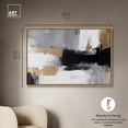 thumbnail image 5 of Gold Over Greys Canvas Modern Black White Abstract Wall Art by Art Remedy, Gold Frame, 54" x 36", 5 of 7