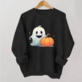 thumbnail image 5 of VKOYWKM Sweatshirts for Women Halloween Spooky Season Graphic Pullover Top Cute Crewneck Sweatshirt Oversized Long Sleeve Fall Sweatshirts, 5 of 6