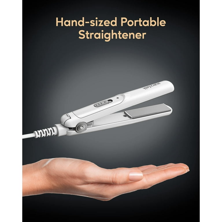 Wavytalk Mini Flat Iron 0.7 Inch Ceramic Mini Hair Straightener Small Flat Irons for Short Hair Curls Bangs Travel Friendly White Walmart