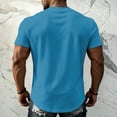 thumbnail image 5 of JULMCOMO Men's Shirts Solid Crew Neck Short Sleeve Soft Comfy Summer T Shirt Loose Fit Breathable Casual Classic Tees Purple 4XL, 5 of 5
