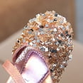thumbnail image 3 of Maxcozy Girls Mary Jane Shoes Glittler Bow Dress Shoes Princess Sequins Low Heels Party Wedding Flower Girls Shoes Pink - 9.5 Toddler, 3 of 9