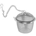 thumbnail image 4 of Stainless Steel Strainer Drip Tray Single Cup for Loose Leaf Herbal Tea Soup Cooking Size M, 4 of 9
