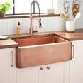 thumbnail image 5 of Goo-Ki Brushed Copper Cabinet Pulls with 3'' Hole Centers, Modern Style Zinc Alloy Cabinet Handles for Dresser,Wardrobe,Cupboard- 6 Pack, 5 of 5