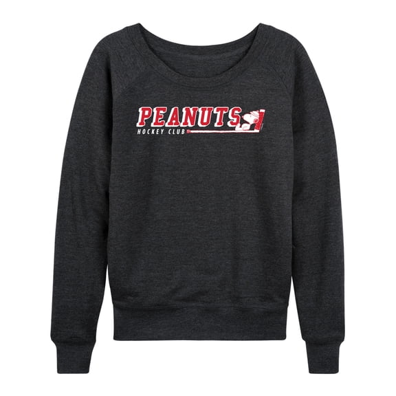 Peanuts - Hockey Club Snoopy - Women's French Terry Long Sleeve Pullover
