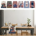 thumbnail image 5 of C Independence Day Table Runner Linen Patriotic Dwarf Truck Pattern Table Cloth Decoration 13 X 72 inches, 5 of 5