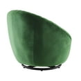 thumbnail image 6 of Modway Whirr Upholstered Velvet Fabric Swivel Chair in Black/Emerald Green, 6 of 7