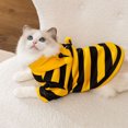 thumbnail image 5 of Frogued Pet Bee Costume Hood Dog Halloween Clothes Winter Warm Pet Hoodies Cat Holiday Cosplay Outfit for Small Medium Dogs Cats (Yellow,S), 5 of 13