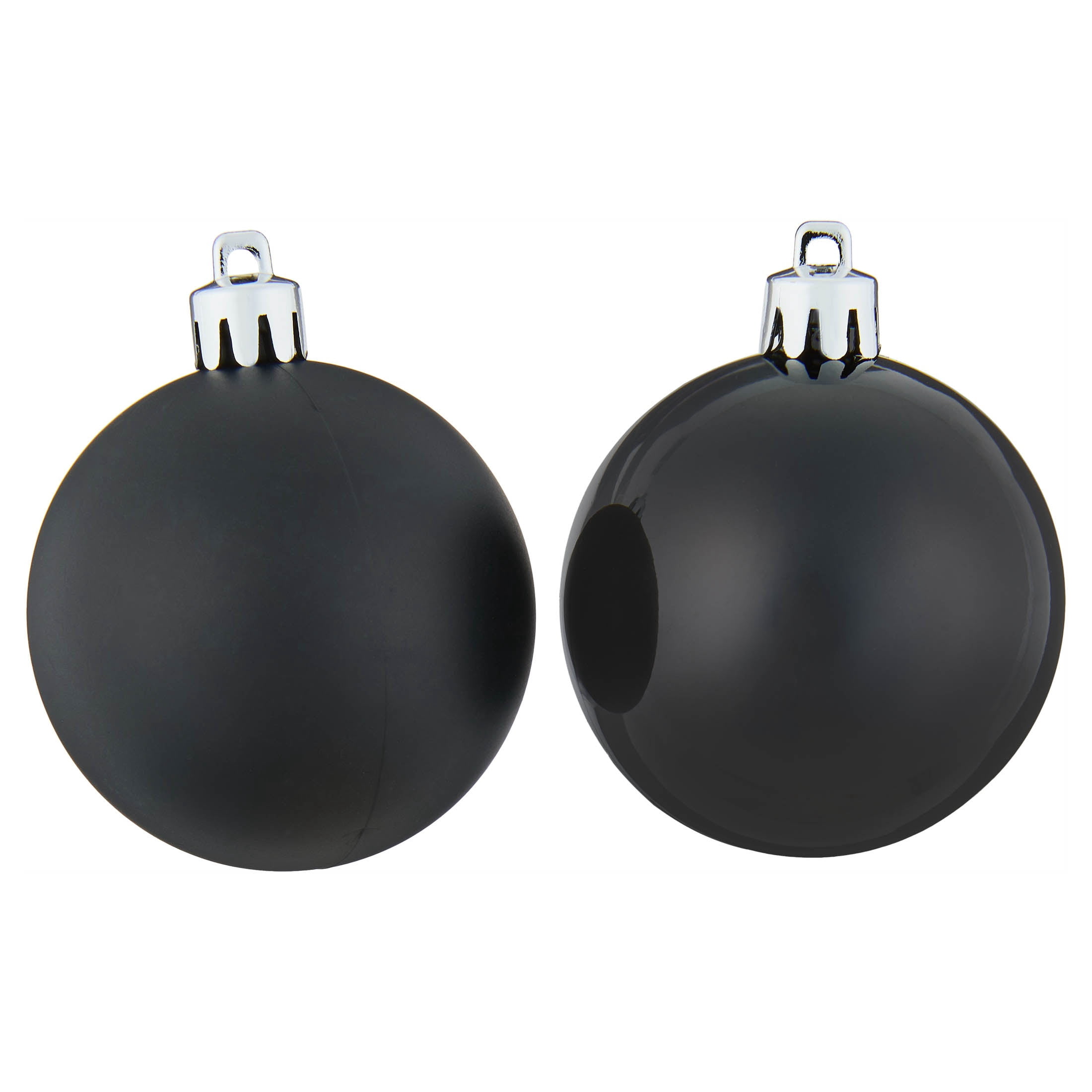 24-Count Black Ball Shatterproof Christmas Ornaments, 2.8", by Holiday Time