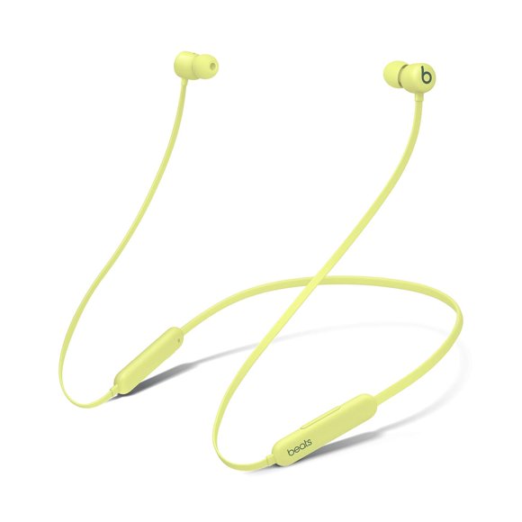 Auriculares inalámbricos portátiles Beats Flex con micrófono incorporado - amarillo yuzu (Renovados)