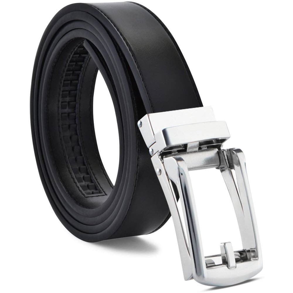 Carlo Fellini Men's Ratchet Belt Genuine Leather Mens Belt with Slide