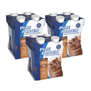 (3 Pack) Pure Protein Complete Protein Shake, Rich Chocolate, 30g Protein, 11 Fl Oz, 4 Ct