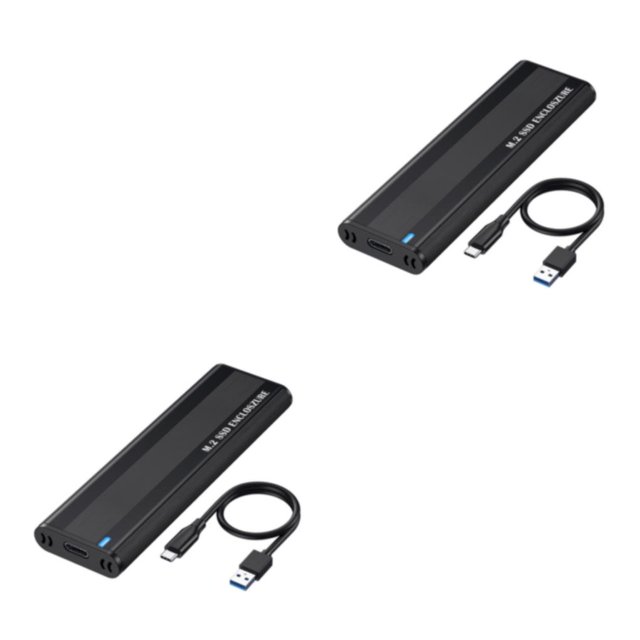 Matsuzay Caja SSD M2 de 5/10 Gbps, carcasa NVME SATA de doble protocolo, cartucho de disco duro M.2 a USB 3,1, adaptador de estado sólido para Type3 NO3