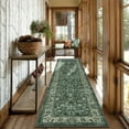 thumbnail image 3 of MJIAexp 2' x 8' Boho Floral Kitchen Runner Rug Machine Washable Runner Rug Non-Slip Hallway Runner Laundry Rug Throw Carpet for Living Room Bedroom Dining Room Entryway Kitchen Green, 3 of 10