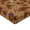 thumbnail image 4 of Ambesonne Autumn Leaves Fitted Sheet, Neutral Leafy Print, Queen Size, Dark Khaki Lime Green, 4 of 5
