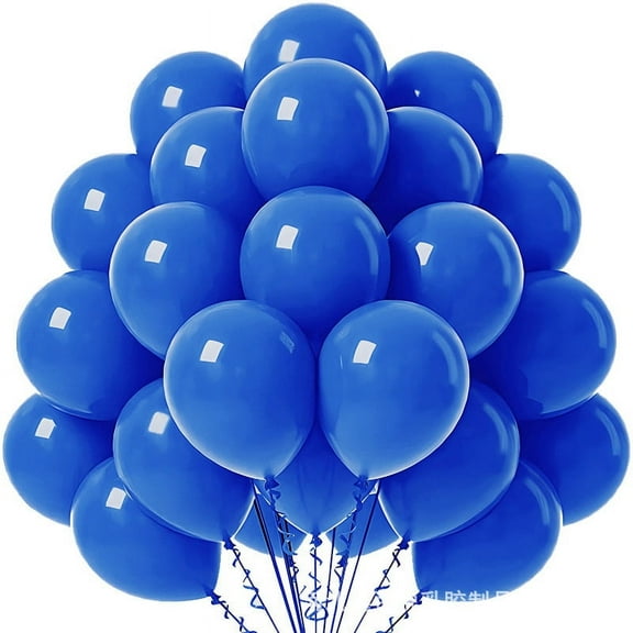 Namzi Matte Balloons 10 inch, 60 Pcs Latex Party Balloons Helium Quality for Birthday Graduation Baby Shower Baseball Nautical Wedding Party Decorations ，Royal blue