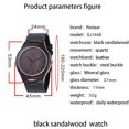 thumbnail image 2 of Mirar REDEAR Reloj de madera para hombre Reloj de cuarzo analógico REDEAR Material de sándalo con correa de cuero Relojes informales ligeros Reloj de pulsera vintage REDEAR Mirar, 2 of 7