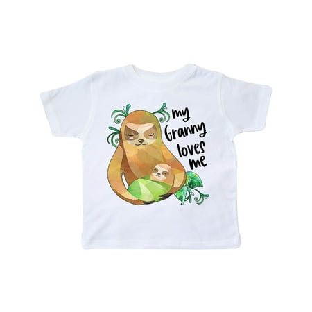 

Inktastic My Granny Loves Me Cute Sloth and Baby Gift Toddler Boy or Toddler Girl T-Shirt