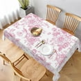 thumbnail image 1 of Pink Floral Tablecloth 60 x 120 Inch Rectangle Chinoiserie Flowers Decorative Table Cloth Rustic Fabric Farmhouse Washable Table Cover for Picnic Party Holiday Home Indoor Outdoor, 1 of 5