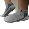 thumbnail image 5 of 6 Pairs Ankle Quarter Crew Mens Socks Low Cut 10 13 Sport Black Grey Charc New, 5 of 5