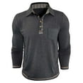 thumbnail image 3 of zfhfof Men's Long Sleeve Polo Shirts Fall Fashion Casual Button T Shirt with Pocket Basic Lightweight Collared Golf Shirts, 3 of 5