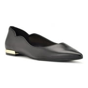 Nine West Lovlady Women's Leather Dress Flats Color: Black Leather Size: 7