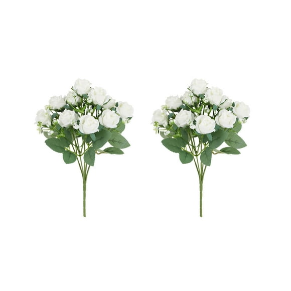 EGNMCR Artificial Flowers Fake Flowers 2pcs Bouquet Of Roses Artificial For Decoration Of Wedding Table Centres Wedding Bouquet Floral Arrangement Diy Events Party Decoration simulated roses