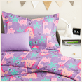 thumbnail image 6 of CGK Linens Kids Duvet Cover Set with Matching Pillowcases - Queen Size, Dinosaur Lavendar, 6 of 6