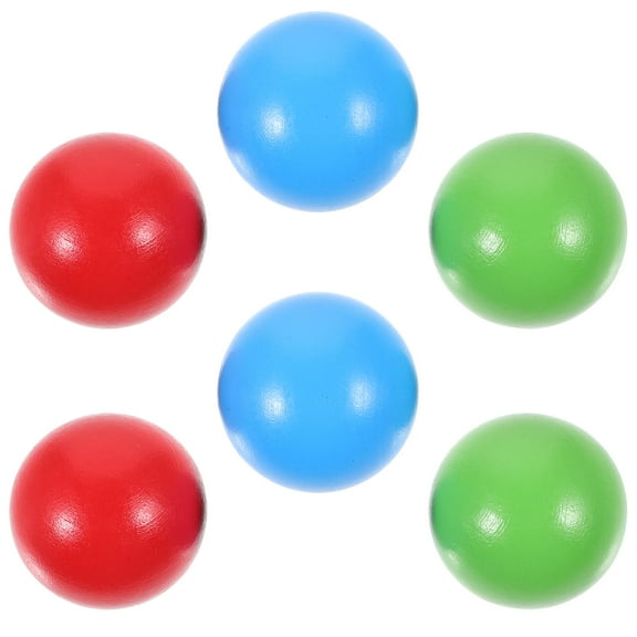 Worgeous 6-Piece Schima Wood Bocce Set, Small Size, Assorted Colors, Portable Outdoor Lawn Game for Family Fun