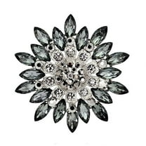 VEAREAR Women Fashion Flower Brooch Crystal Rhinestone Jewelry for Wedding Party Gift